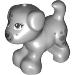 93088pb05-86 Staande hond met donkergrijze vlekjes grijs, licht (blauwachtig) NIEUW *0D000