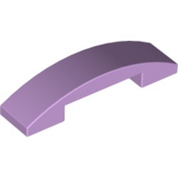 93273-154 Dakpan gebogen 1x4 DUBBEL geen noppen bovenop lavender, licht NIEUW *1B100