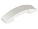 93273-1G Dakpan gebogen 1x4 DUBBEL geen noppen bovenop wit gebruikt *1D037