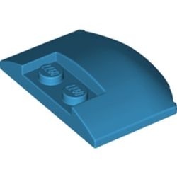 93604-153 Wigplaat gebogen 3x4x 2/3 drievoudig gebogen (korte motorklep) blauw, donkerazuur NIEUW *