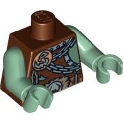 973pb0419c01-88 Torso, kasteel Fantasy Era Armor met trollenbadge en kettingen bruin, roodachtig NIEUW *0B0000