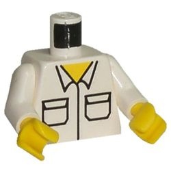 973px18c01-1 Torso, shirt met zakken, witte armen wit NIEUW *0B0000