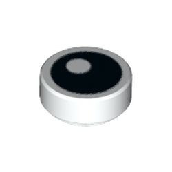 98138pb007-1 Tegel 1x1 ROND met oog wit NIEUW *0L0000