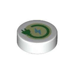 98138pb264-1 Tegel 1x1 rond met oplader wit NIEUW *0L0000