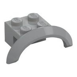 98282-86 Spatbord/sierboog 4 x 2 1/2 x 1 (LAGE boog) grijs, licht (blauwachtig) NIEUW *0B001