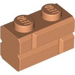 98283-28 Steen met baksteenmotief 1x2 caramel NIEUW *