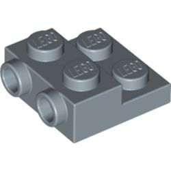 99206-55 Platte plaat 2x2x2/3 met 2 noppen zijkant blauw, zandkleurig NIEUW *1B327