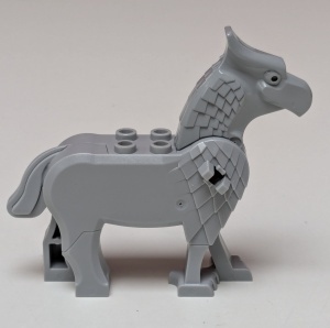 buckbeak-86G Hippogriff grijs, licht (blauwachtig) gebruikt *0D000
