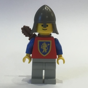 cas372G Fantasy era - Ridder, donkergrijze helm nekbeschermer gebruikt *0M0000
