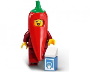col22-2 Paprika kostuum met standaard, extra haar NIEUW *0M0000