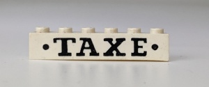 crssprt02pb27-1G Steen 1x6 ZONDER bodemtubes TAXE en punten wit gebruikt *5V05-03