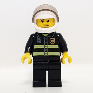 cty0166G Brandweerman met witte integraalhelm, baardje gebruikt *0M0000