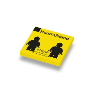 CUSE002 Tegel 2x2 Stationstegel 'Houd afstand *0A000