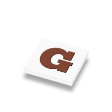 CUSE8008 Tegel 1x1 met chocoladeletter G *0A000