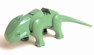 dewback-48G Dewback (Star Wars) (PAKKETPOST) groen, zandkleurig gebruikt *0D000