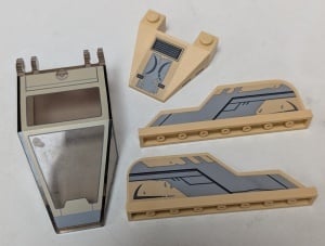 div75204 Sticker/opdruk onderdelen voor set 75024 (4 stuks) crème gebruikt *5S028