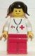 doc001G Dokter - Stethoscope - rode benen, zwart haar met twee staartjes gebruikt *0M0000 - Img 2