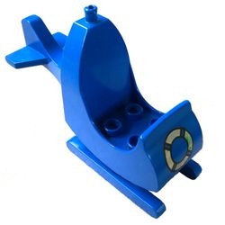 dupcopterpb01-7G DUPLO Helicopter met reddingsboei patroon (PAKKETPOST) blauw gebruikt *