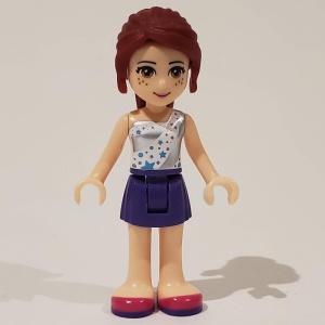 frnd195 Friends- Mia, donkerpaarse rok met witte top NIEUW *2M0000