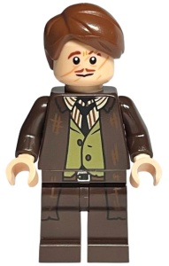 hp381 HP Professor Remus Lupin, donkerbruine jas, olijfgroen vest NIEUW *0M0000