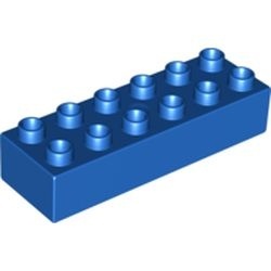 HU2300-7 COMPATIBEL met DUPLO steen 2x6 (Hubelino) blauw NIEUW *