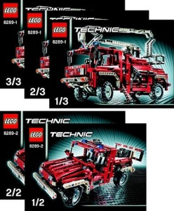 INS8289 8289 BOUWBESCHRIJVING- Fire Truck (5 boekjes) NIEUW *