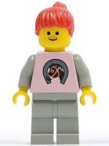 par015G Horse Logo - Lichtgrijze benen, Rode Hair gebruikt *0M0000