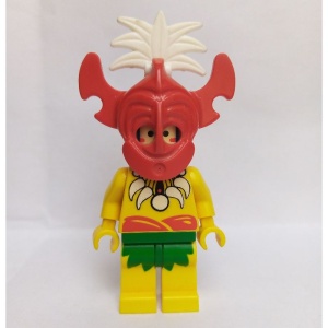 pi068G Eilander. Koning Kahuka met rood masker gebruikt *0M0000