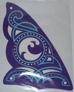sailbb59-1 Zeil 16x23 Water symbool wit NIEUW *5D000