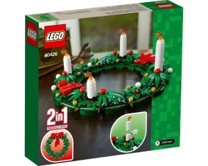 Set 40426-G Set 40426 Christmas Wreath 2-in-1, met doos (99% compleet) gebruikt * - Img 2