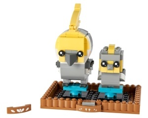 Set 40481-G Brickheadz Cockatiel & Chick, met doos (99% compleet) gebruikt *