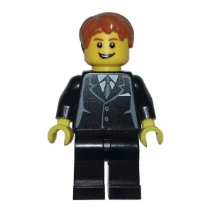 tls021G LEGO Brand Store - Man met donker oranje haar gebruikt *