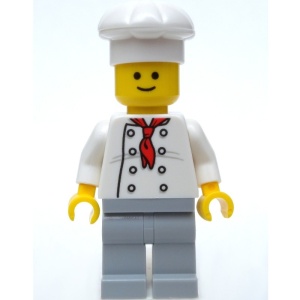 twn269 Bakker (Chef) - torso met 8 knopen en lichtblauwgrijze benen NIEUW *