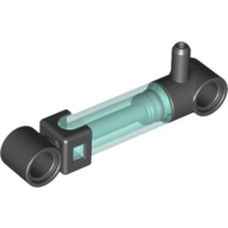 x191c01-15 Kleine pneumatische pomp één inlaat (5,5 lengte) transparant lichtblauw NIEUW *0D000
