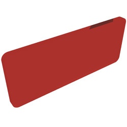 x207-17G Glas voor paneel 30288 transparant rood gebruikt *1C037