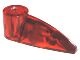 x346-17 Deurknop/Tand 1x3 met asgat transparant rood NIEUW *1B059