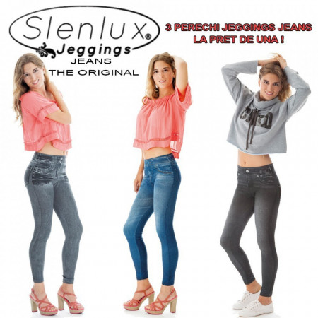 Slenlux Jeggings Jeans - 3 Perechi De Jeggings La Pret De 1