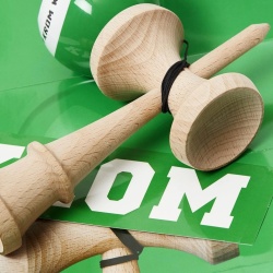 Kendama KROM Pop LOL Clear (Dark Green) verde inchis