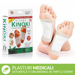 Kinoki - Plasturi homeopati cu turmalina pentru Detoxifiere 10 buc.