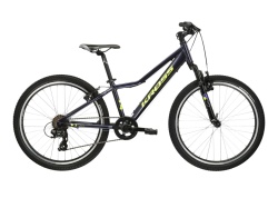 BICICLETA KROSS Hexagon JR 1.0 M 24 Navy Blue/Yellow/Glossy (084208)