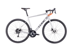 BICICLETA CUBE ATTAIN PRO SILVER N ORANGE 56 CM 67620056