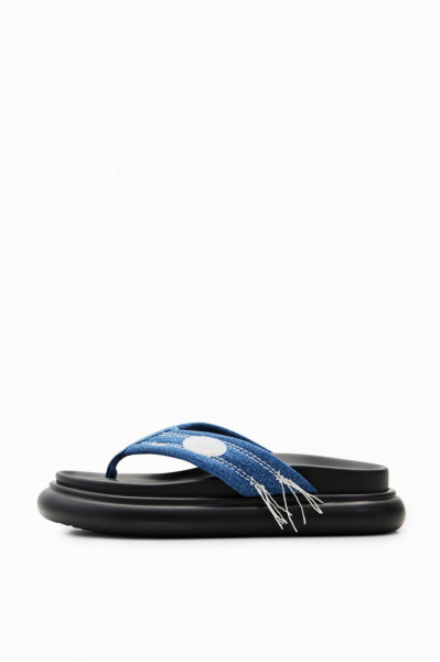 Slapi cu platforma DESIGUAL Shoes Boat Thong Den