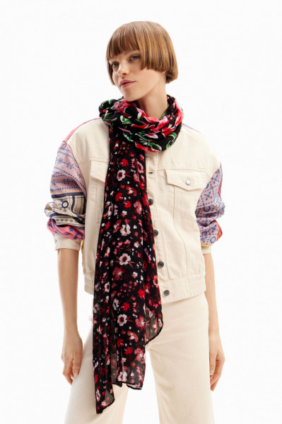 Esarfa DESIGUAL Fou Half Floral Rectangle