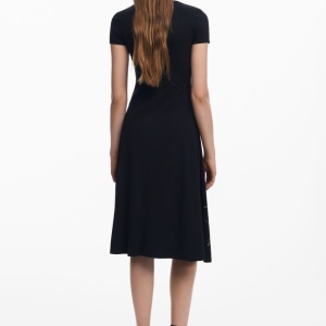 ROCHIE DESIGUAL MIDI CU SILUETE FLORALE - Img 4