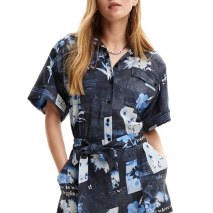 Salopeta DESIGUAL scurta cu cordon Jumpsuit Napoles - Img 1