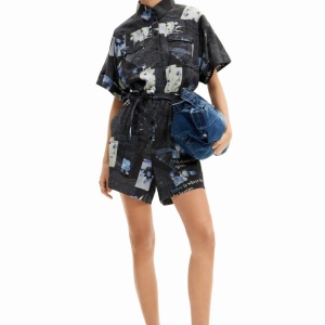Salopeta DESIGUAL scurta cu cordon Jumpsuit Napoles - Img 5