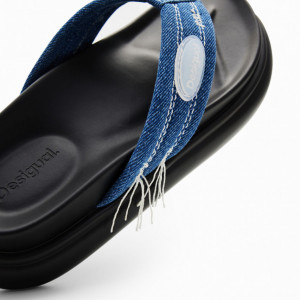 Slapi cu platforma DESIGUAL Shoes Boat Thong Den - Img 4
