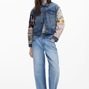 Jacheta DESIGUAL din denim cu maneci decorate - Img 6