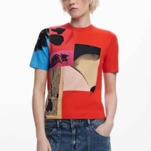TRICOU DESIGUAL RED COLLAGE BY CHRISTIAN LACROIX - Img 1