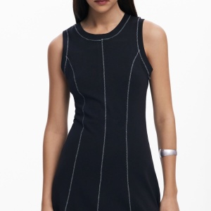 ROCHIE DESIGUAL CU CUSĂTURI ÎN LINIE A - Img 5